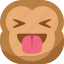 chipms, emoji, emoticon, laugh, monkey, smiley, tongue 