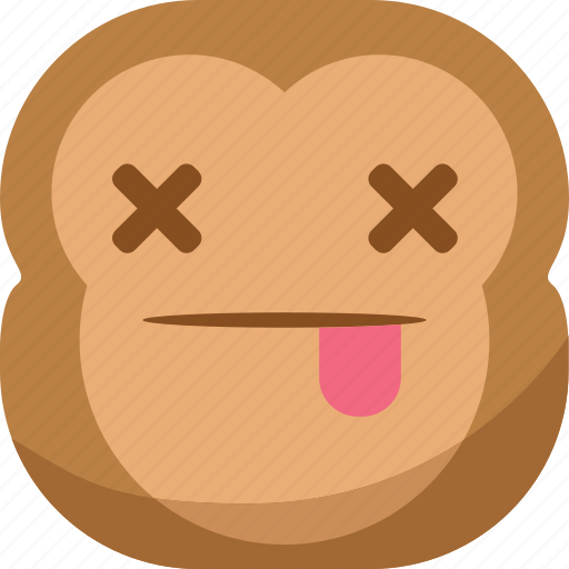 Chipms, dead, emoji, emoticon, monkey, smiley, tongue icon - Download on Iconfinder