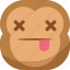 chipms, dead, emoji, emoticon, monkey, smiley, tongue 