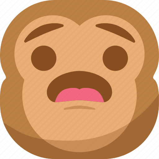 Chipms, emoji, emoticon, monkey, smiley, surprised, wondering icon - Download on Iconfinder