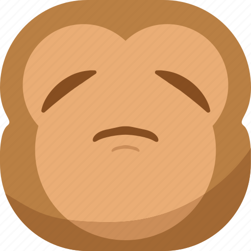 Chipms, emoji, emoticon, monkey, sad, smiley icon - Download on Iconfinder