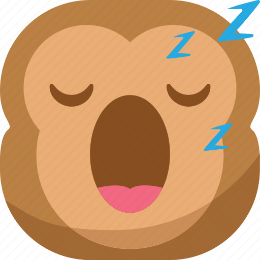 Chipms, emoji, emoticon, monkey, sleep, sleepy, smiley icon - Download on Iconfinder