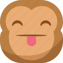 chipms, emoji, emoticon, happy, monkey, smiley, tongue