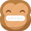 chipms, emoji, emoticon, monkey, smile, smiley, teeth 