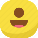 avatar, cyclops, emoji, emoticon, emotion, laugh, smiley 
