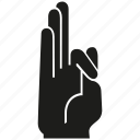 arm, finger, gesture, hand, palm, three