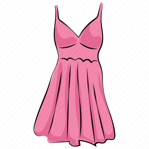 Dress, frock, party dress, straps dress, swing dress, woman clothing, women dress icon - Download on Iconfinder