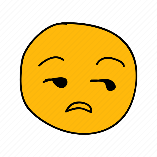 Bored Drawn Emoji Face Hand Meh Messenger Icon Download On Iconfinder