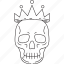 skull, king, queen, crown, skeleton, halloween, bones, death, horror 
