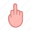 bad, finger, fuck you, gesture, grotesque, hand, middle 