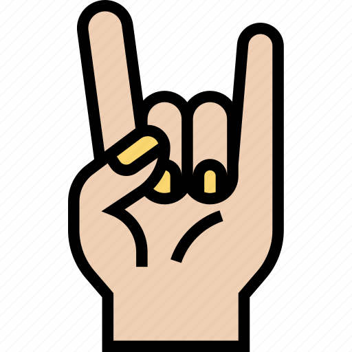 Rock, rocker, heavy, metal, fingers icon - Download on Iconfinder