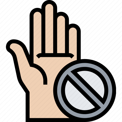 Stop, hand, gesture, sign, defense icon - Download on Iconfinder