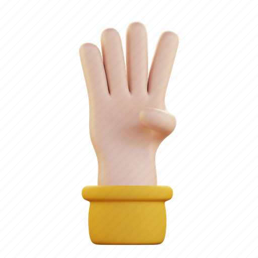 Four, finger, hand, gesture, touch, business, fingers icon - Download on Iconfinder