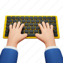 typing, hand, gesture, finger, business, keyboard, office