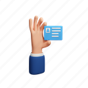 hand, holding, id card, id, identity, gesture, business, finger, profile