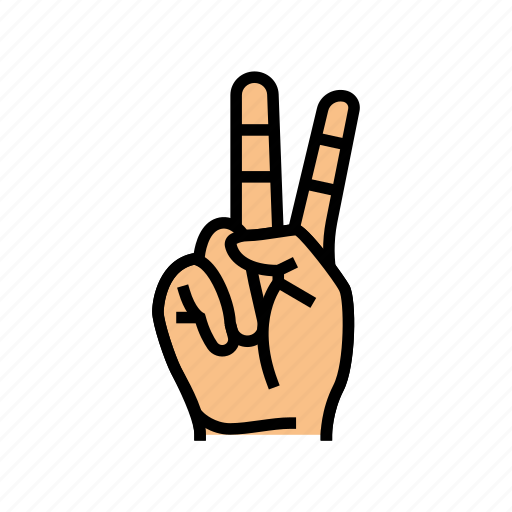Peace, hand, gesture, gesticulate, attention, pointer icon - Download on Iconfinder