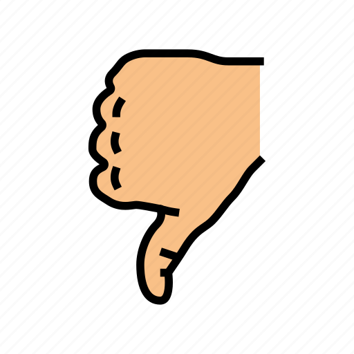 Thumb, down, hand, gesture, gesticulate, attention icon - Download on Iconfinder