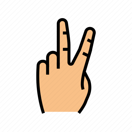 Victory, hand, gesture, gesticulate, attention, pointer icon - Download on Iconfinder