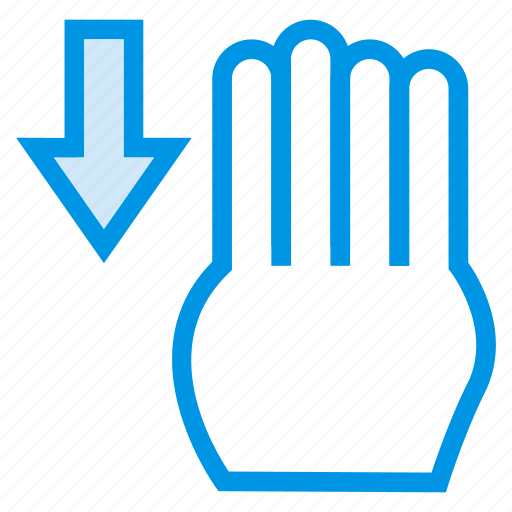 Click, down, finger, gesture, hand, swipe, touch icon - Download on Iconfinder