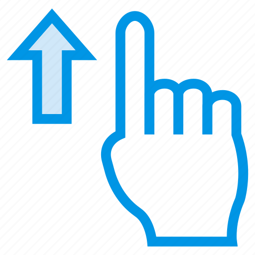 Finger, gesture, slide, swipe, touch, up, vertical icon - Download on Iconfinder