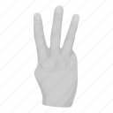 alphabet, communication, finger, gesture, hand, palm, sign