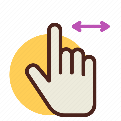 Gesture, hand, interaction, leftright, onefinger icon - Download on Iconfinder