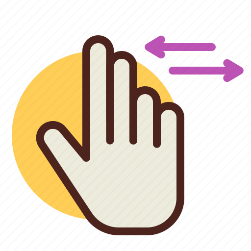 Fingers, gesture, handal, horizont, interaction, two icon - Download on Iconfinder