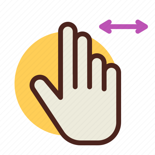 Fingers, gesture, handt, interaction, leftrigh, two icon - Download on Iconfinder