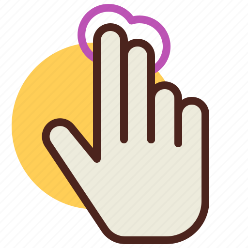 Fingers, gesture, hand, interaction, move, two icon - Download on Iconfinder