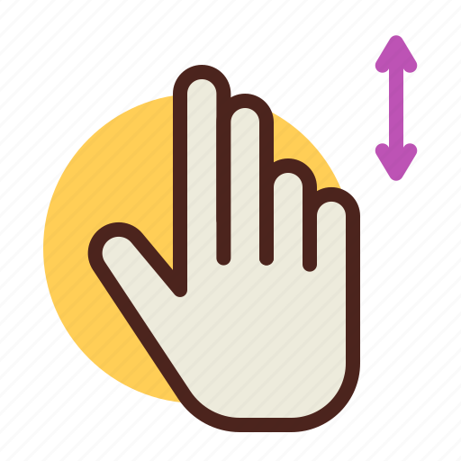 Fingers, gesture, hand, interaction, two, updown icon - Download on Iconfinder