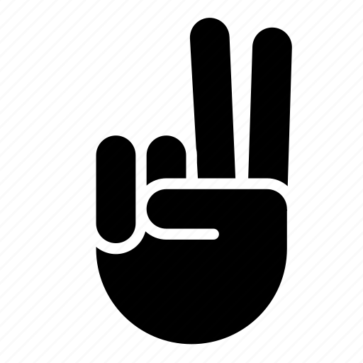 Two, hand, gesture, finger, sign, fingers, gestures icon - Download on Iconfinder