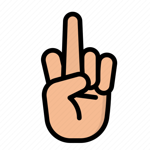Fuck, middle, finger, hand, gestures icon - Download on Iconfinder