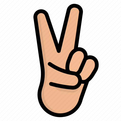 Victory, two, hand, finger, sign icon - Download on Iconfinder