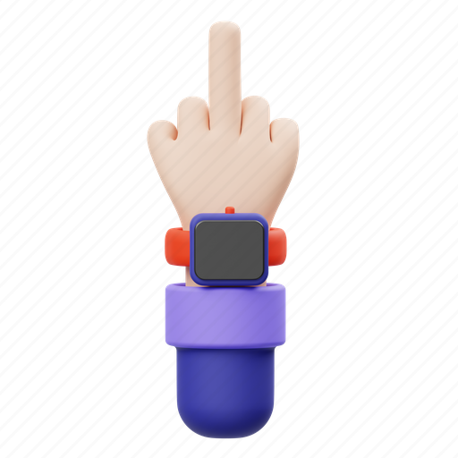 Middle, finger, hand 3D illustration - Download on Iconfinder