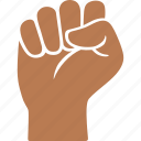 fist, hand, power, solidarity, strength, victory, black