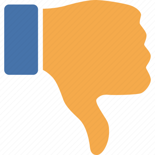 Asian, dislike, down, hand, thumb, thumbs, yellow icon - Download on Iconfinder
