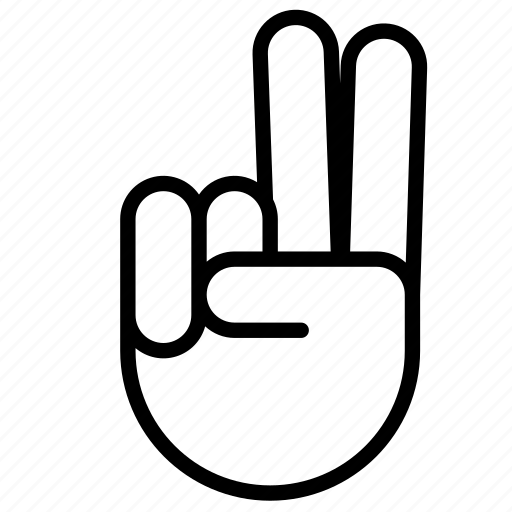 Gestures, fingers, finger, gesture, hand, sign, two icon - Download on Iconfinder