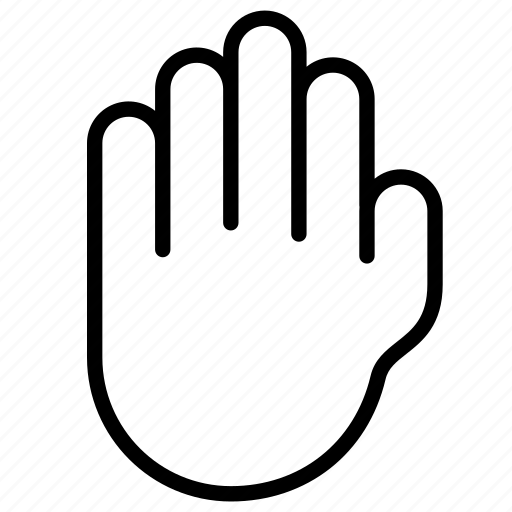 Palm, gestures, wave, fingers, waving, hand icon - Download on Iconfinder