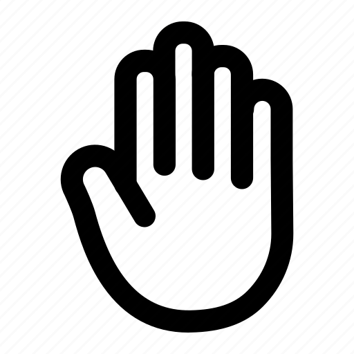 Hand, gesture, palm, hold, stop, hold on, raise hand icon - Download on Iconfinder