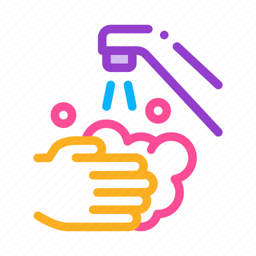 Faucet, hands, soap, wash, water icon - Download on Iconfinder