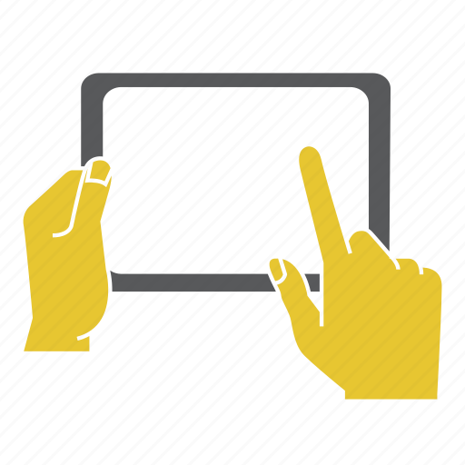 Device, finger, hand, hold, screen, tablet, touch icon - Download on Iconfinder