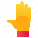 gesture, hand, palm, wave