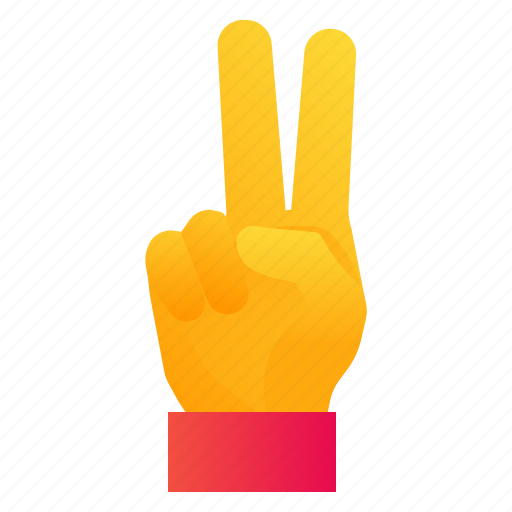 Fingers, hand, peace, v icon - Download on Iconfinder