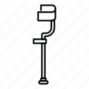 crutches, vector, thin, isolated
