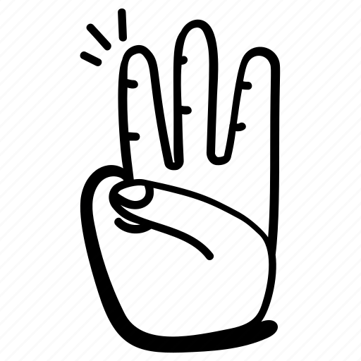 Gesture, count, hand, three count, fingers icon - Download on Iconfinder