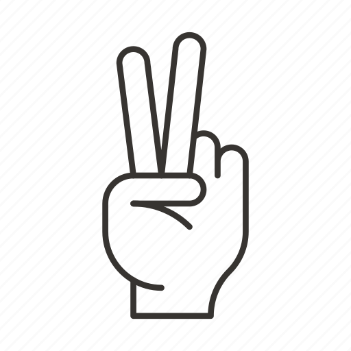 Fingers, gesture, gestures, hand, hands, peace, victory icon - Download on Iconfinder