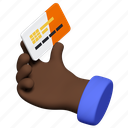 bank, credit card, payment, hand, african american