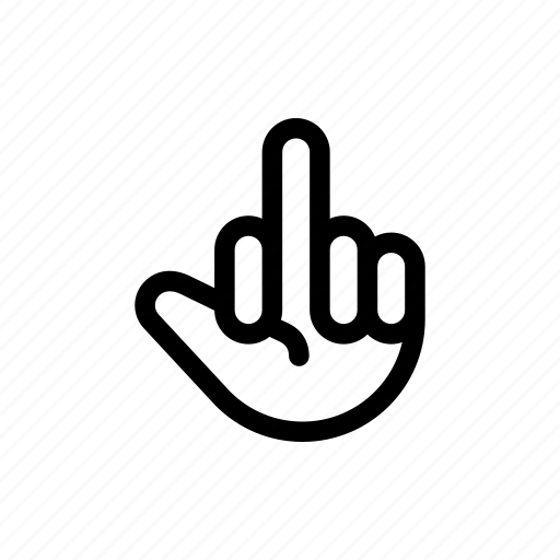 Hand, finger, flip off, fuck off, fuck you, fuckoff, gesture icon - Download on Iconfinder