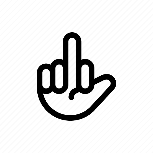 Hand, finger, flip off, fuck off, fuck you, fuckoff, gesture icon - Download on Iconfinder