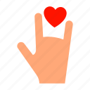 heart, hand, love, care, health, gesture, rock